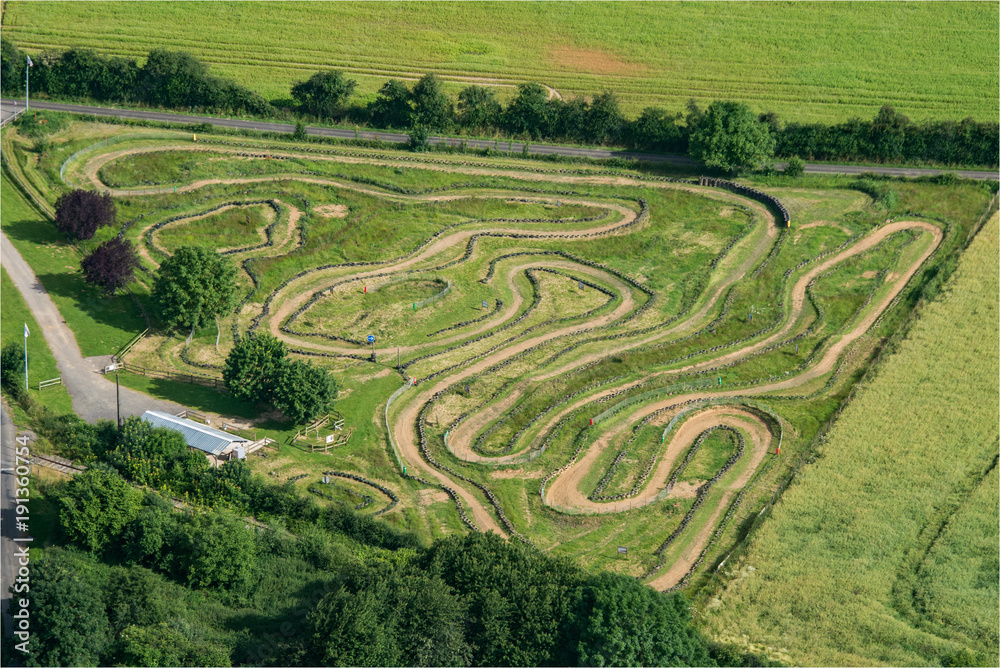 circuit de moto-cross près d'Alençon en France