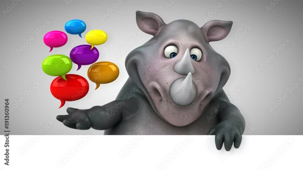 Fun rhino - 3D Animation Fun rhino - 3D Animation
