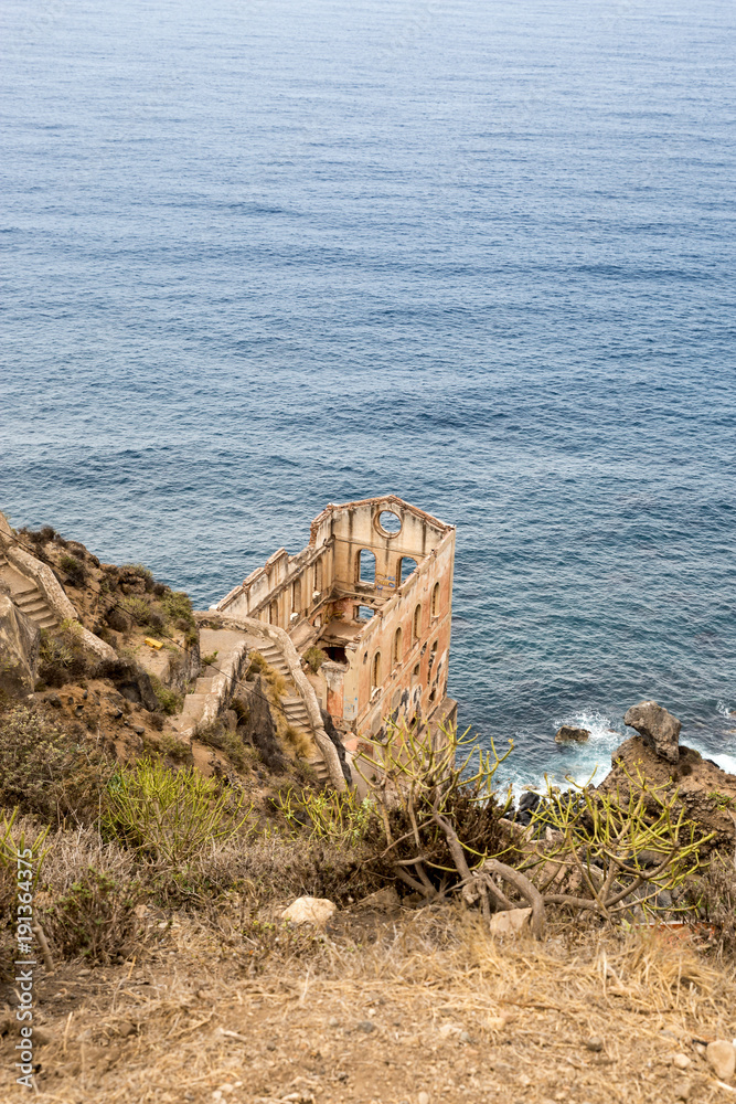 Ruin of Los Realejos on Cliff of Tenerife, Spain Ruin of Los Realejos on Cliff of Tenerife, Spain