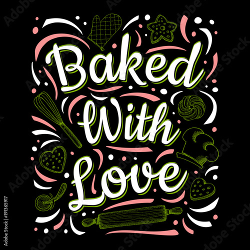 Food Poster Print Lettering Chalk Board