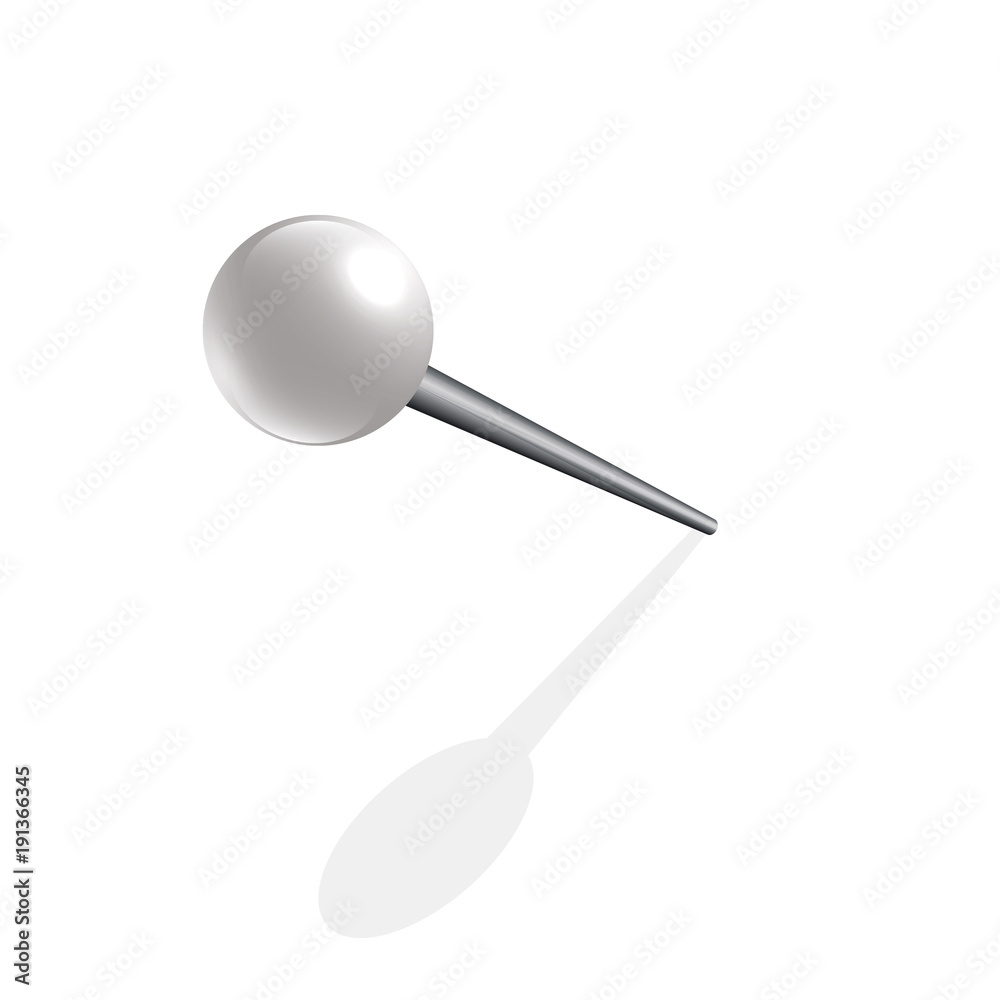 white sphere pin white sphere pin