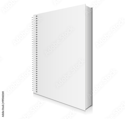 Blank Spiral Book Cover Vector Illustration