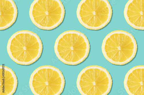 Creative layout made of lemons. Flat lay. Food vegan concept.