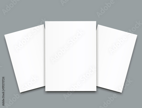 Blank poster bi fold brochure mockup cover template