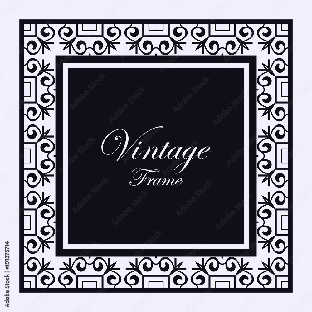 Vintage ornamental frame