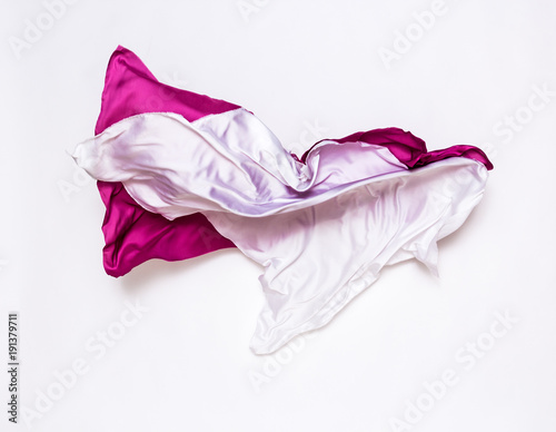 abstract pink and white fabric in motion