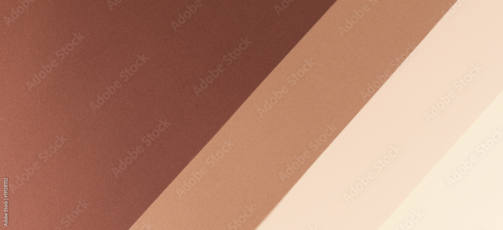 Colorful soft brown, beige and white paper banner background.