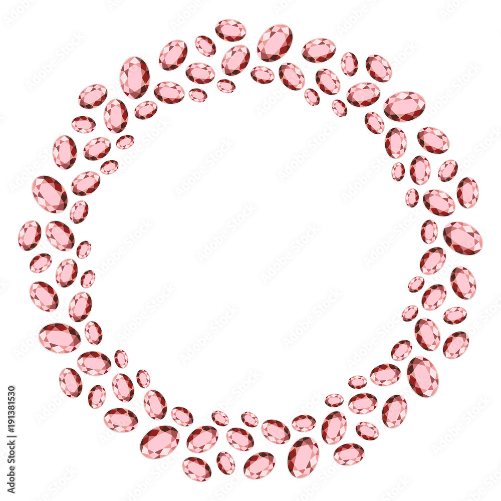 Frame of precious stones. Suitable for use in advertising by jewelry companies Frame of precious stones. Suitable for use in advertising by jewelry companies