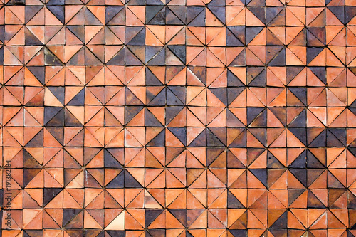 brick wall concept orange background