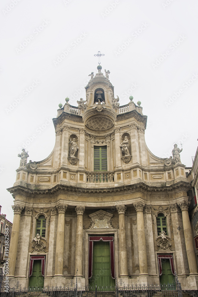church of the collegiate in Catania