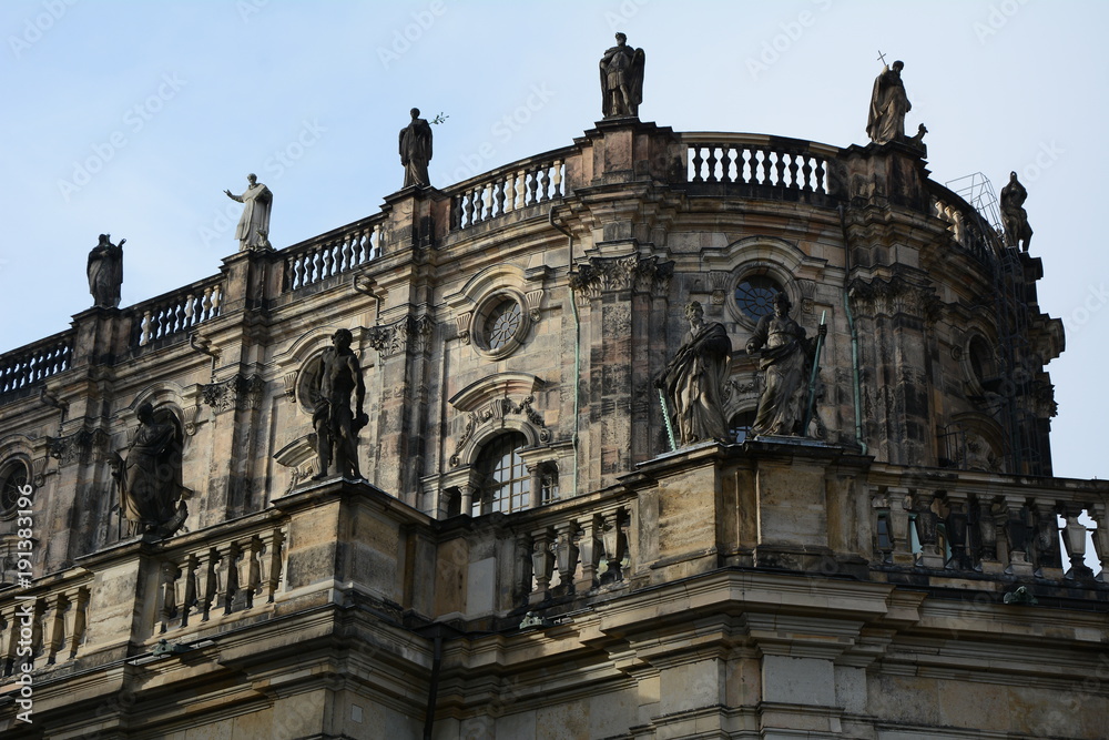 Detail der Katholischen Hofkirche in Dresden