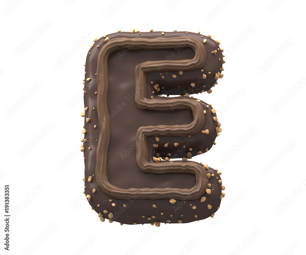 Chocolate and nuts font Chocolate and nuts font