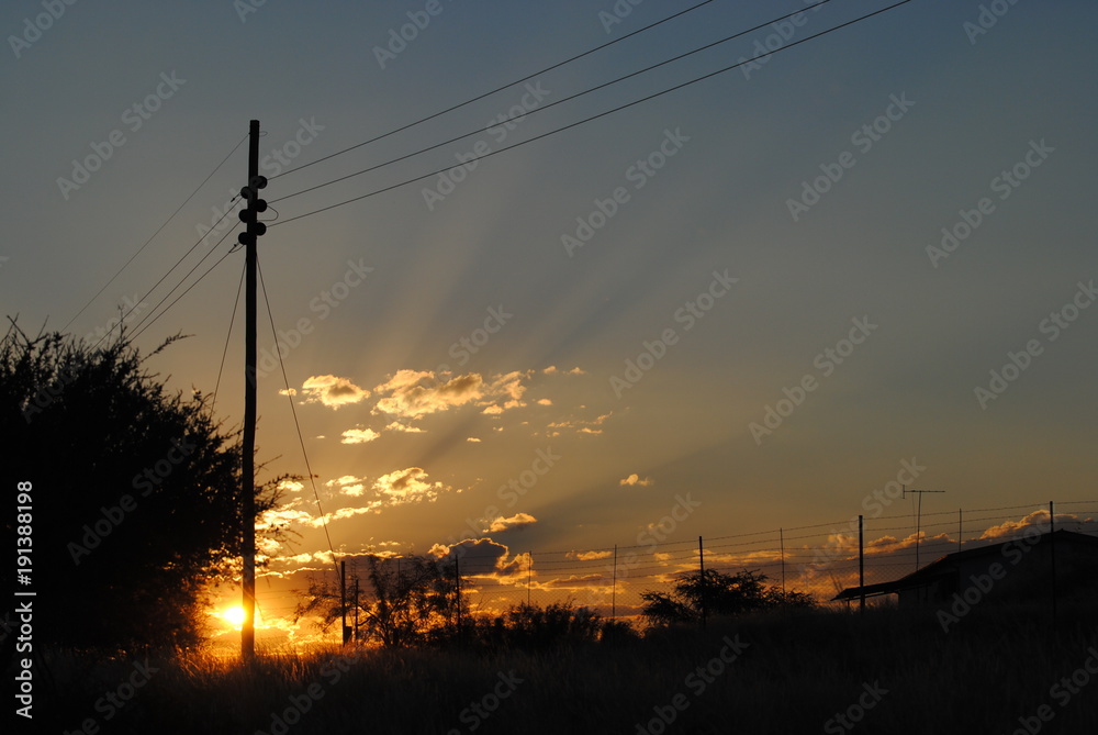 Sonnenuntergang Namibia Afrika