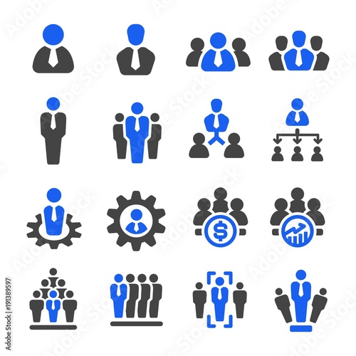businessman icon set