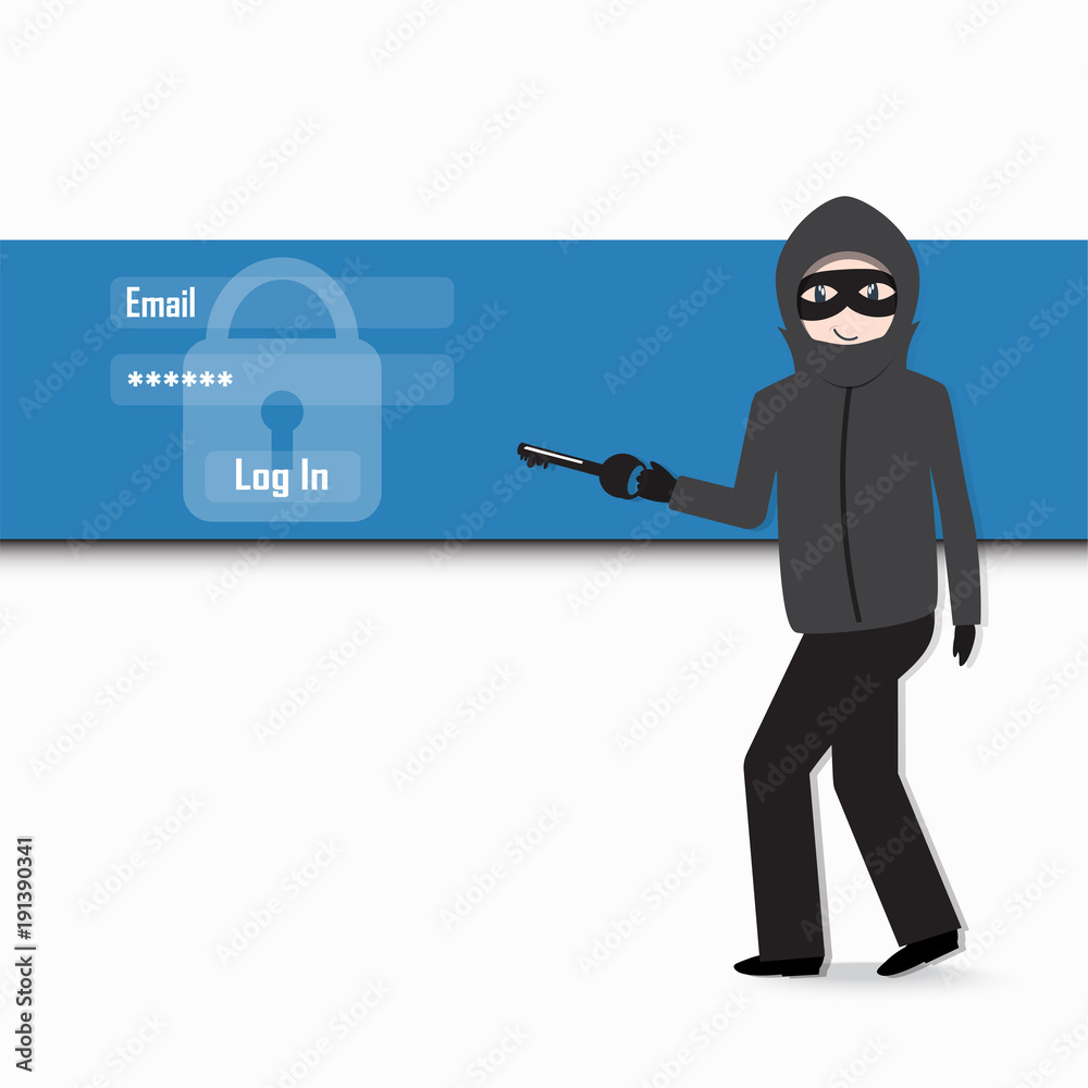 Hacker, Internet security concept. Hacker, Internet security concept.