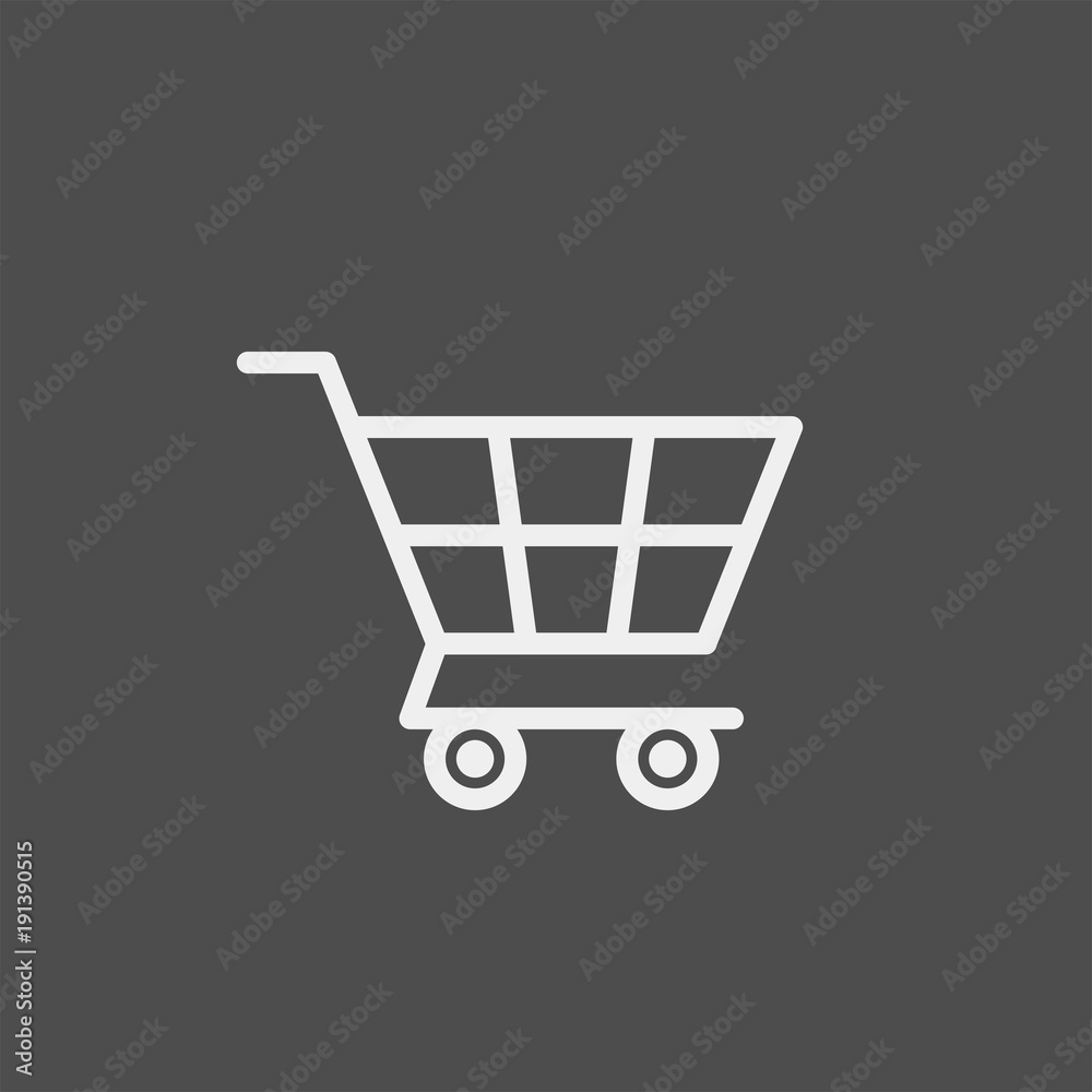 Food cart flat vector icon. Purchases flat vector icon Food cart flat vector icon. Purchases flat vector icon