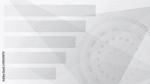 Modern futuristic background, tech style. Grey backdrop banner with circles.