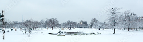 Wallpaper Mural Paris under the snow during the winter, France Torontodigital.ca