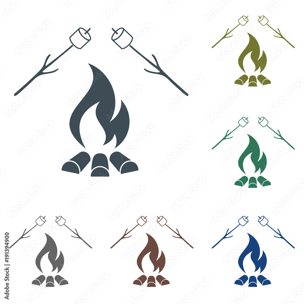 Naklejka premium Zephyr on skewer icon