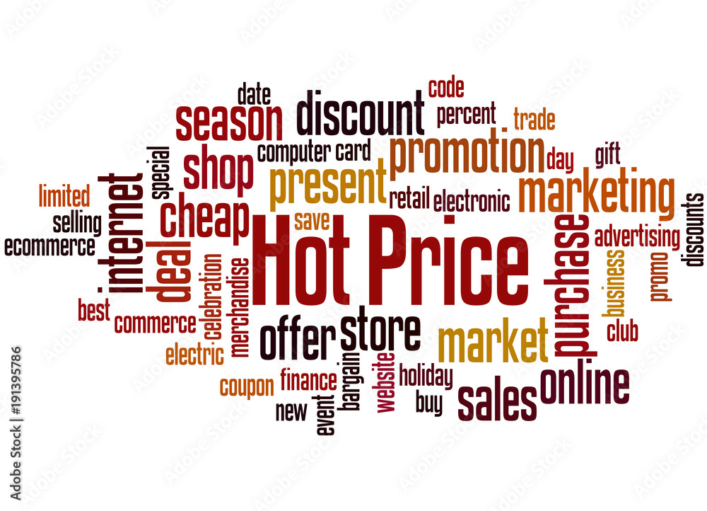 Hot price word cloud concept 4 Hot price word cloud concept 4