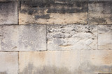 Old White Stone Wall Closeup.