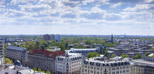 Leipzig Panorama von oben Aussicht