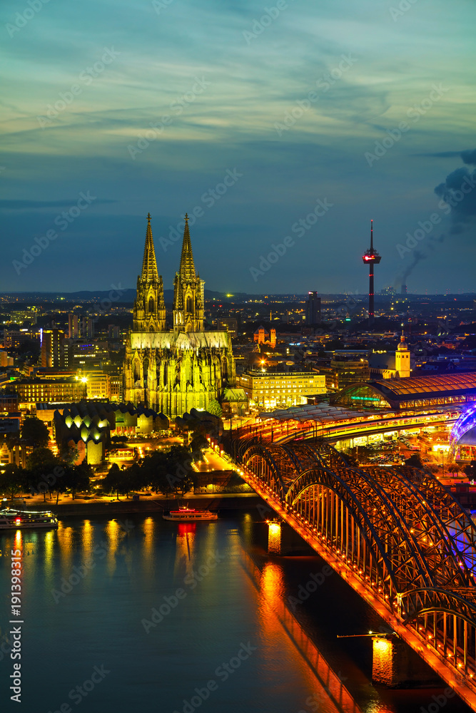 Cologne aerial overview