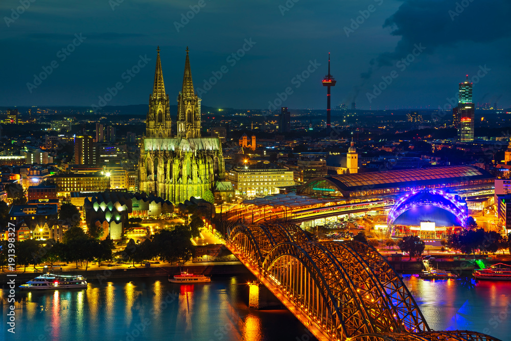 Cologne, Germany aerial overview