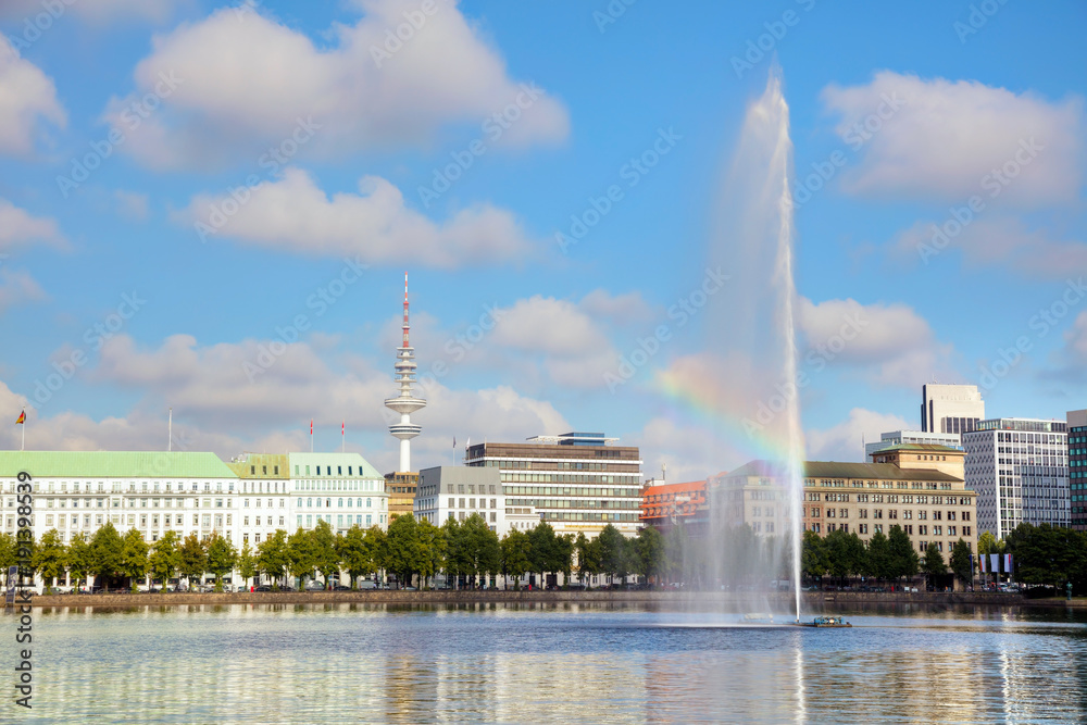 Hamburg cityscape overview