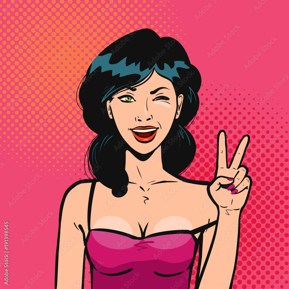 cartoon pop art portrait