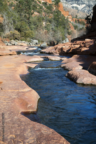 Oak Creek at Rock Slide State Park in the Coconino National Forest near Sdeona, Arizona