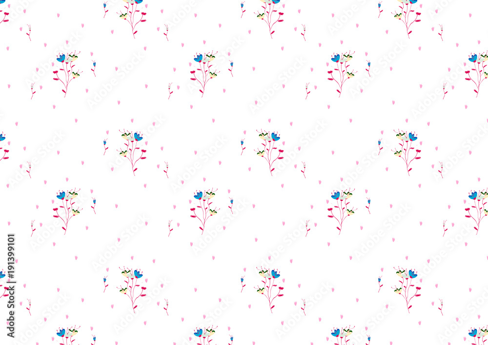 flower pattern for paper, textile or fabric background