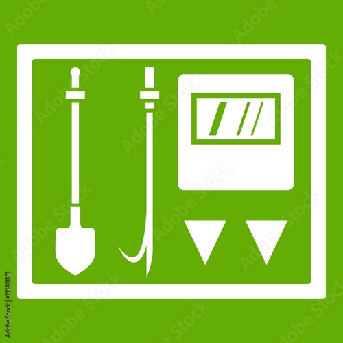 Fire shield icon green
