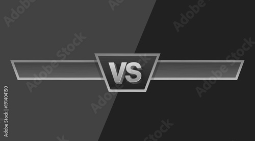 VS duel challenge vector illustration. Versus Board of rivals, with space for text