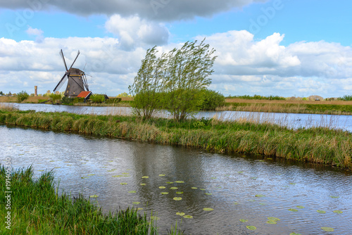 Dutch mill in Kinderdijk, South Holland