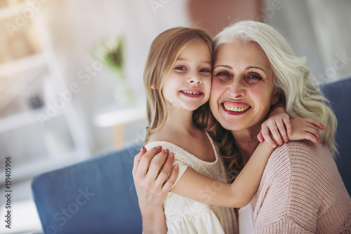Little girl with grandmother