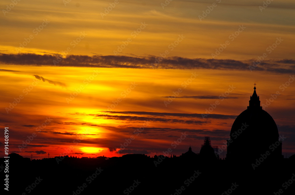 roman beautiful sunset