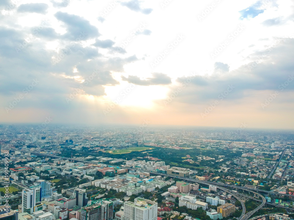 Cityscape of Bangkok skyscraper