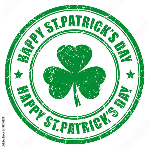 Happy Saint Patrick's day vector stamp