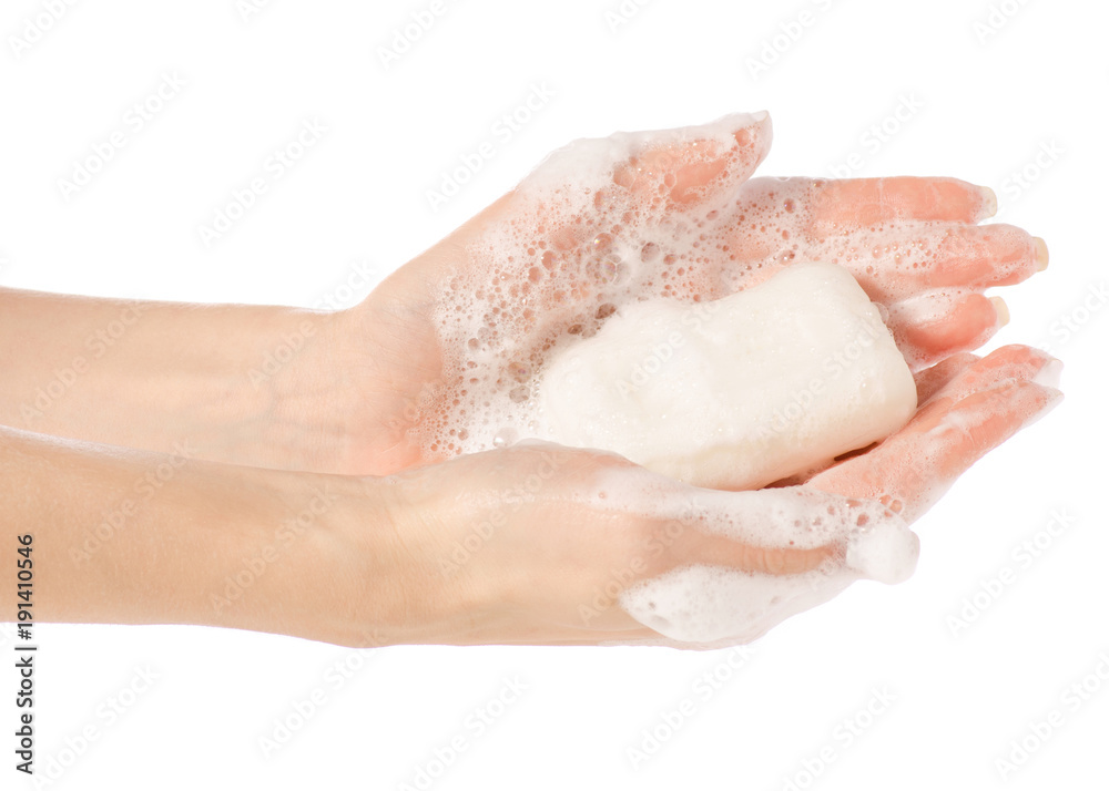 Soap in a soapy hand care natural Soap in a soapy hand care natural