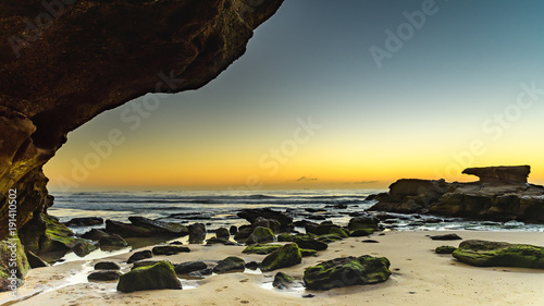 Sunrise Seascape from Cave