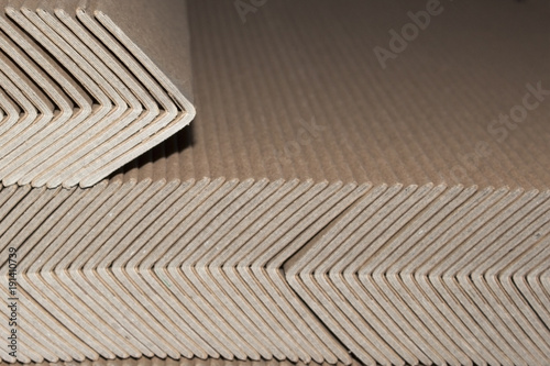Industrial cardboard corner protection for pallets
