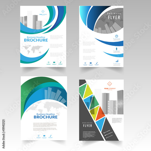 Brochure flyer magazine cover booklet poster design template layout business technology