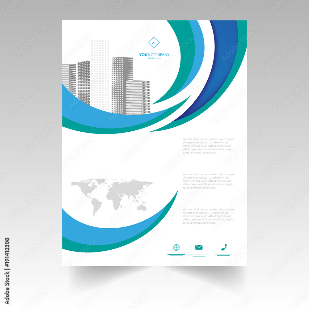 Brochure flyer magazine cover booklet poster design template layout business technology Brochure flyer magazine cover booklet poster design template layout business technology