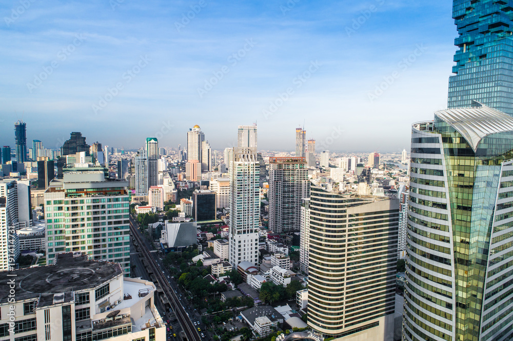 Fototapeta premium Architecture modern office building cityscape