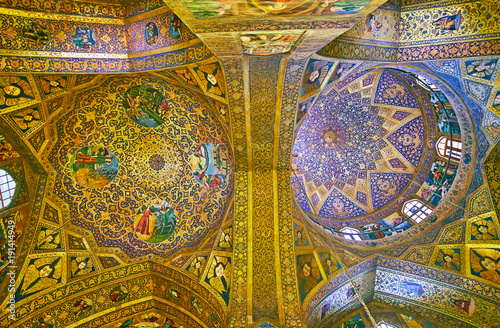 The domes of Vank Cathedral, Isfahan, Iran photo