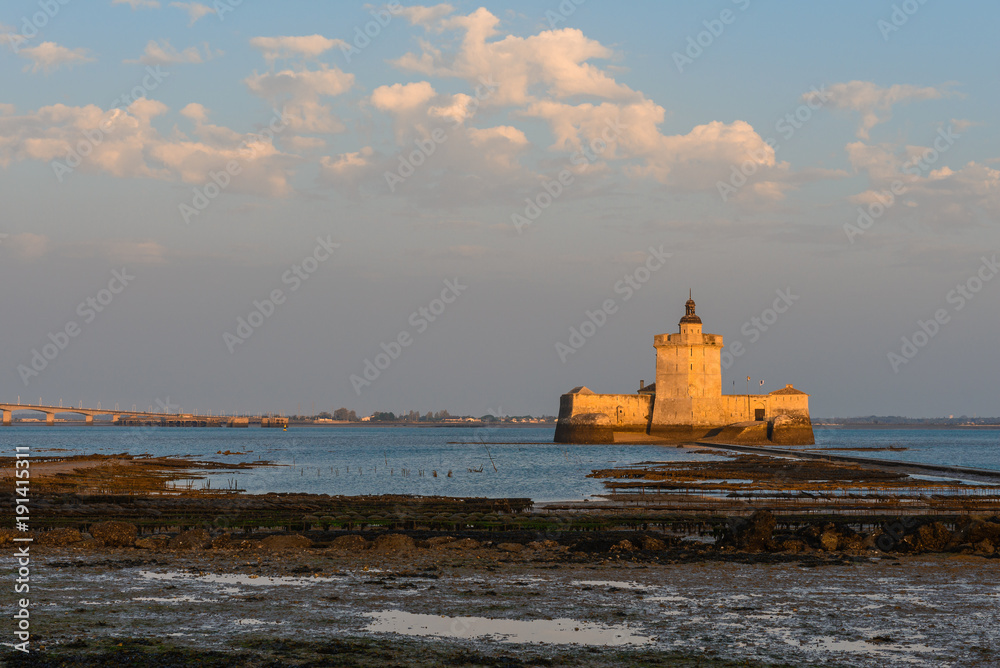 Fort Louvois at sunrise, Charente-Maritime, France