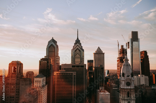 Fotografiet Philadelphia sunset