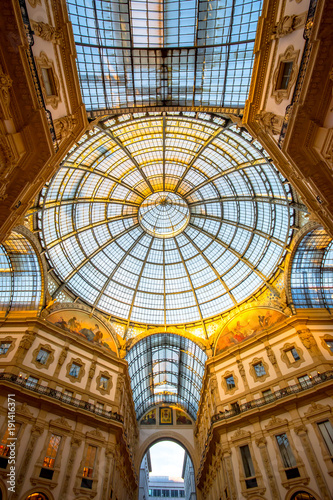 Galleria Vittorio Emanuele II in Milano. It's one of the world's oldest shopping malls, designed and built by Giuseppe Mengoni between 1865 and 1877. #191416371