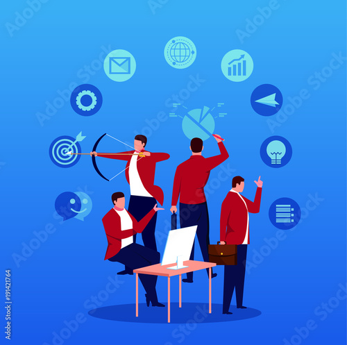 Businessmen who handle multiple tasks